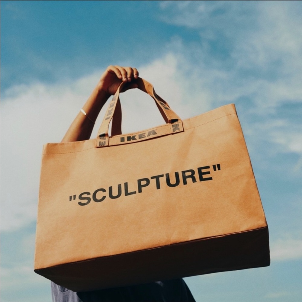 VIRGIL ABLOH X IKEA COLLABO SCULPTURE MARKEREAD CARRIER BAG LARGE